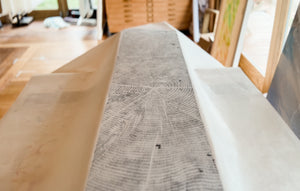 Cut drying of relief to washi paper